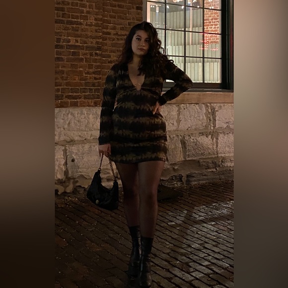 Zara Printed Tulle Dress - Picture 4 of 5